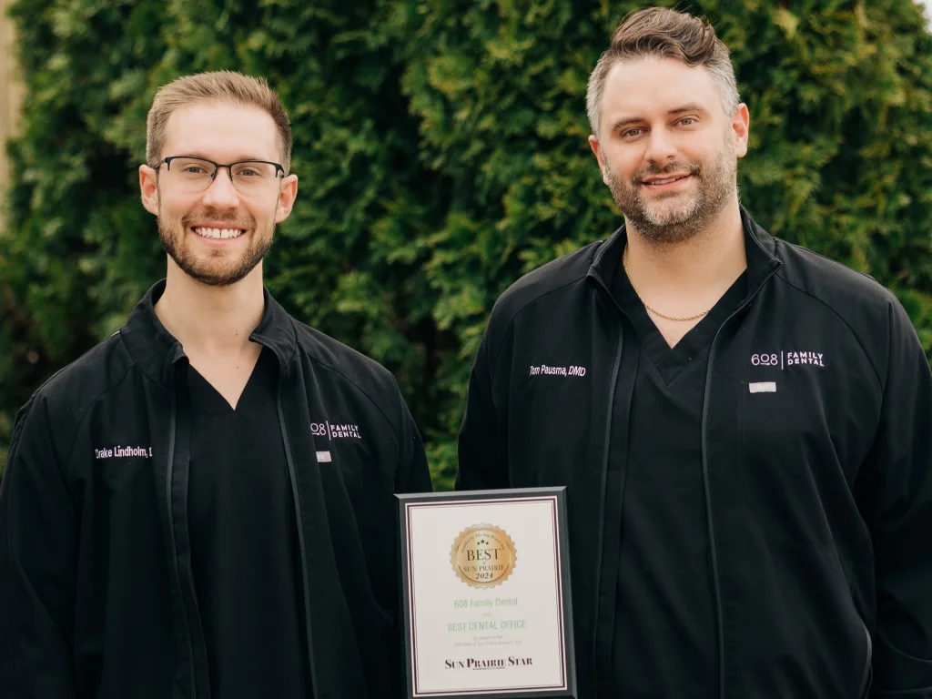 Award-winning dentists at 608 Family Dental in Sun Prairie, WI. Winner of Best Dentist in Sun Prairie, WI.