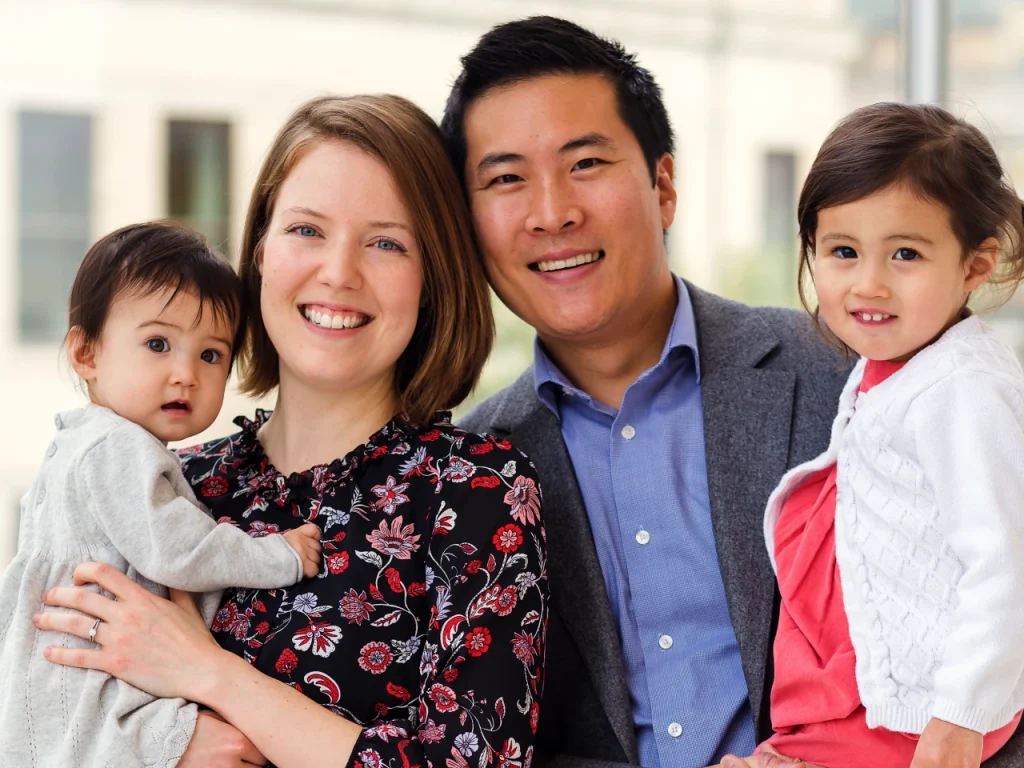 Smiling family who are patients at 608 Family Dental in Sun Prairie, WI | In-house dental membership plans for the whole family.